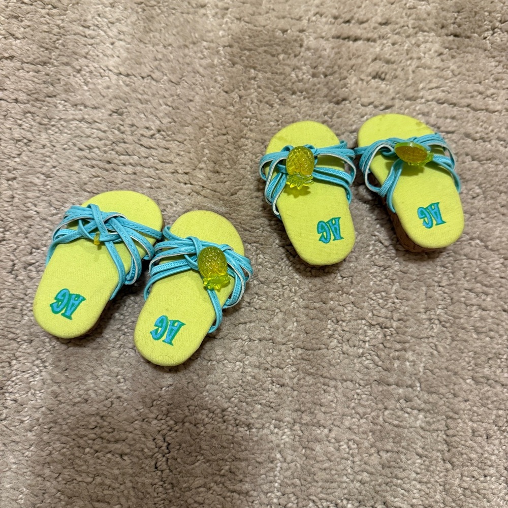 American Girl Doll 2004 Tropical Breezes Outfit Pineapple Sandal Doll Shoes